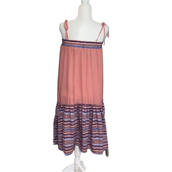 Q&A Pink Strappy Drop Waist Lined Maternity Dress - Picture 2 of 5
